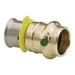 Viega PureFlow® 2813PZL Series 99640 Transition Coupling, 3/4 in x 3/4 in, Press x Press, Bronze