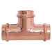 WOLVERINE BRASS® 99618 Tee, 1 in x 1 in x 1 in, Press x Press x Press, Copper, 200 psi Max Working Pressure