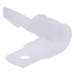 Wagner® WC04 Cable Clamp, Nylon, 1/4 in Max Bundle Dia, White, 3/8 in W, 0.05 in H