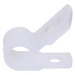 Wagner® WC04 Cable Clamp, Nylon, 1/4 in Max Bundle Dia, White, 3/8 in W, 0.05 in H