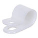 Wagner® WC06 Wire and Cable Clamp, Nylon, 3/8 in Max Bundle Dia, White, 0.486 in W, 0.057 in H