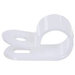 Wagner® WC06 Wire and Cable Clamp, Nylon, 3/8 in Max Bundle Dia, White, 0.486 in W, 0.057 in H