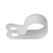 Wagner® WC08 Wire and Cable Clamp, Nylon, 1/2 in Max Bundle Dia, White, 0.486 in W, 0.057 in H