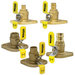 Webstone 8140 Series H-81405HV Uni-Flange Ball Valve, 1-1/4 in x 1-1/4 in, Press x Rotating Flange, Brass Body