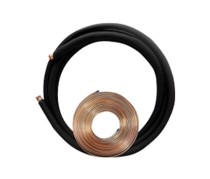 Linesets, Inc 061208300K Plain End Line Set, 1/2 in Insulation, 3/8 in Liquid Line, 3/4 in Suction Line, 30 ft L