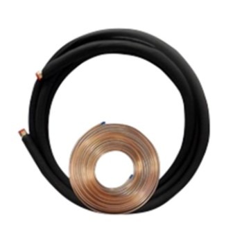 Linesets, Inc 061408300K Plain End Line Set, 1/2 in Insulation, 3/8 in Liquid Line, 7/8 in Suction Line, 30 ft L