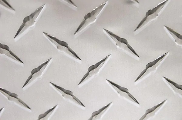 Diamond Plate Sheet, 4 ft x 8 ft, 16 ga (0.063 in), Aluminum