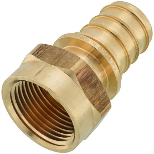 Rehau® 317183-001 EVERLOC+ Female Adapter, 1 in FPT, Lead-Free Brass, 10 per Bag